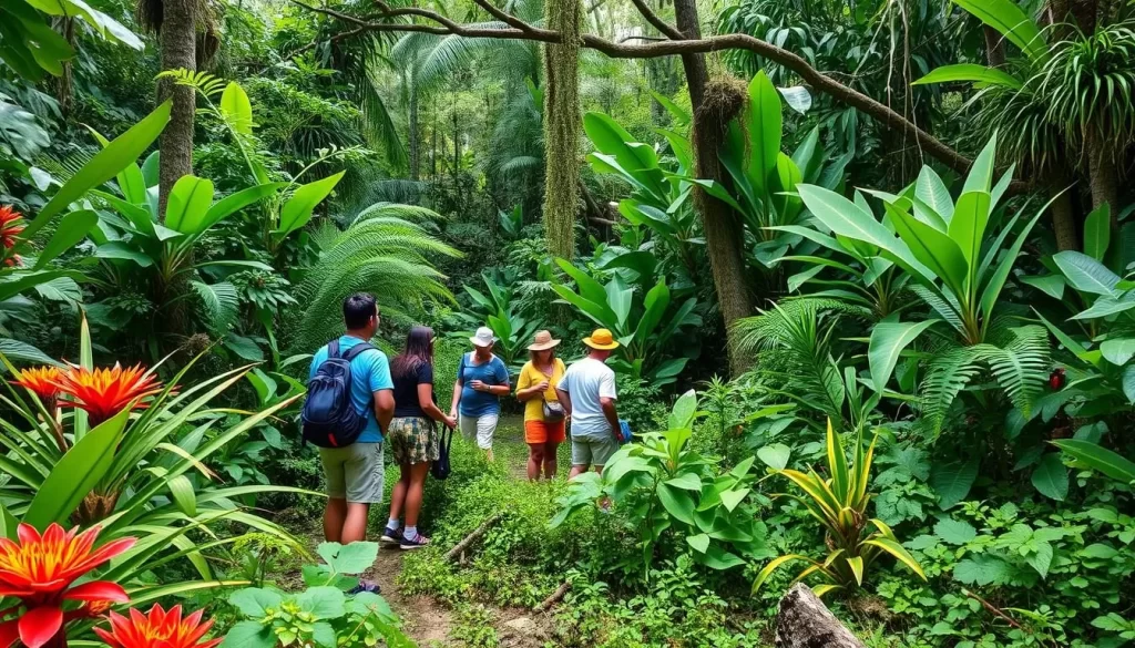 Image of an eco tour in Roatán's jungle