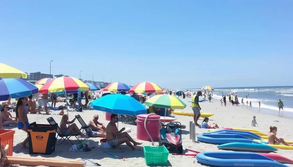 Image of beach activities and rentals at Isle of Palms