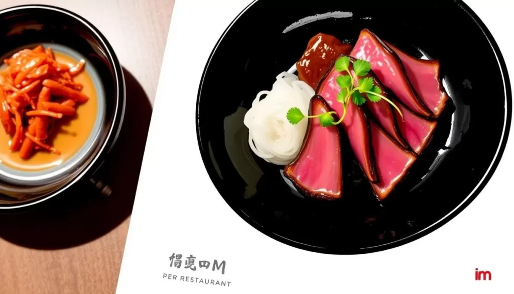 Image of bōm restaurant's signature Korean-Wagyu fusion dish