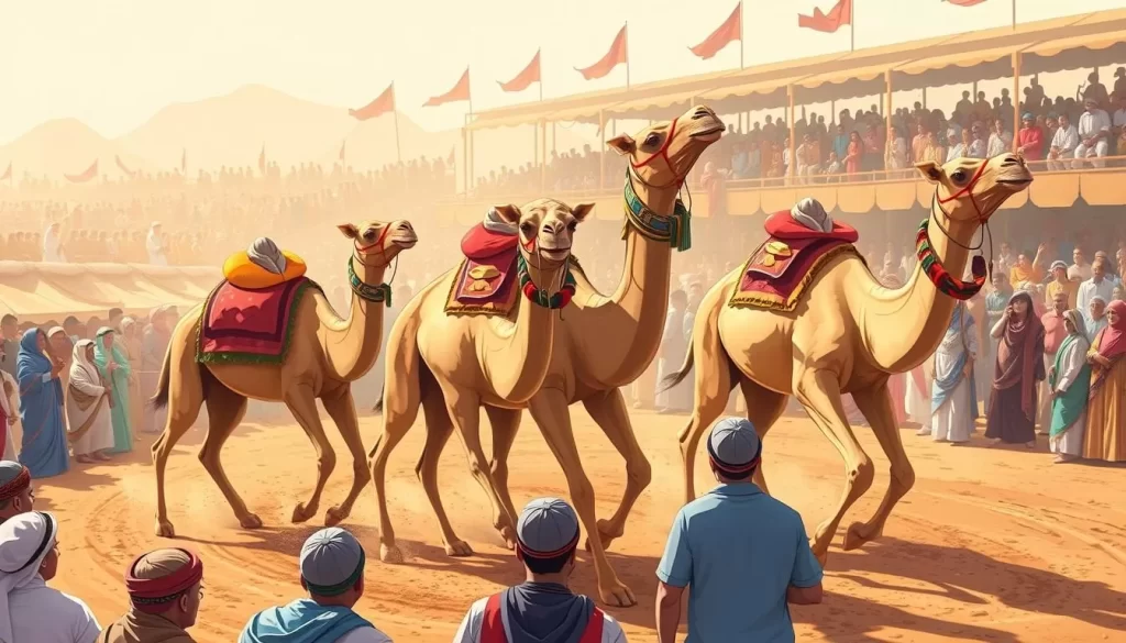Image of camels at the Camel Wrestling Festival
