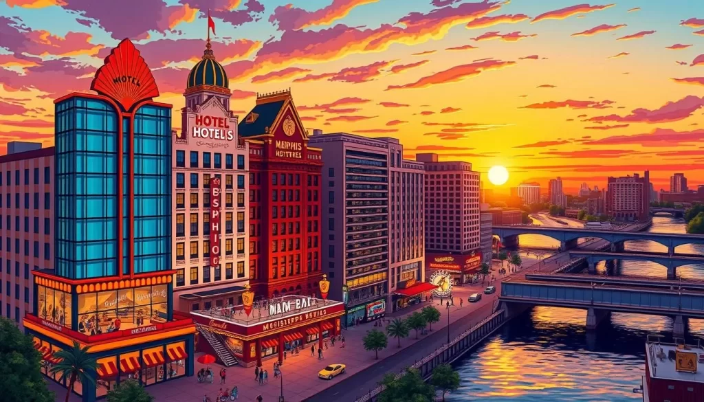 Image of downtown Memphis hotels