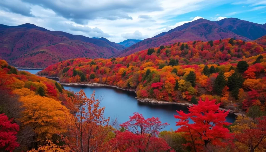 Image of fall foliage in Hakone