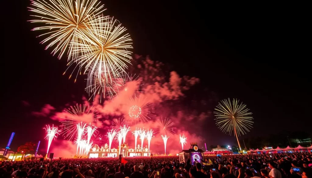 Image of fireworks display during Ebisuko Fireworks Festival