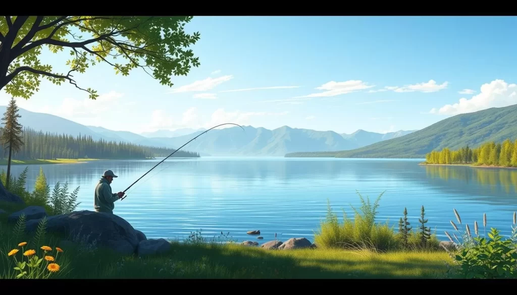 Image of fishing in Baker Lake