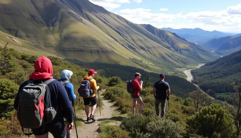 Image of hikers on the Canol Heritage Trail
