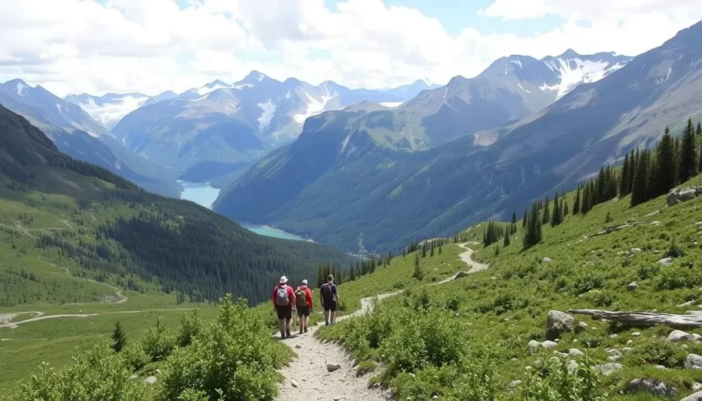 Image of hikers on the Chilkoot Trail, Yukon