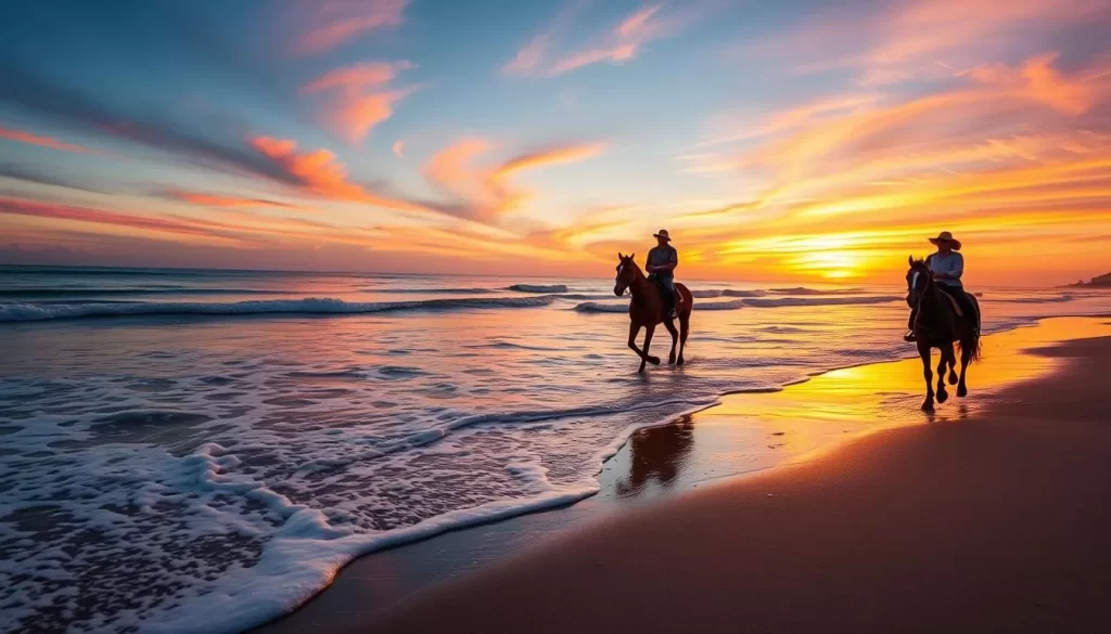 Image of horseback riding along Pavones beach