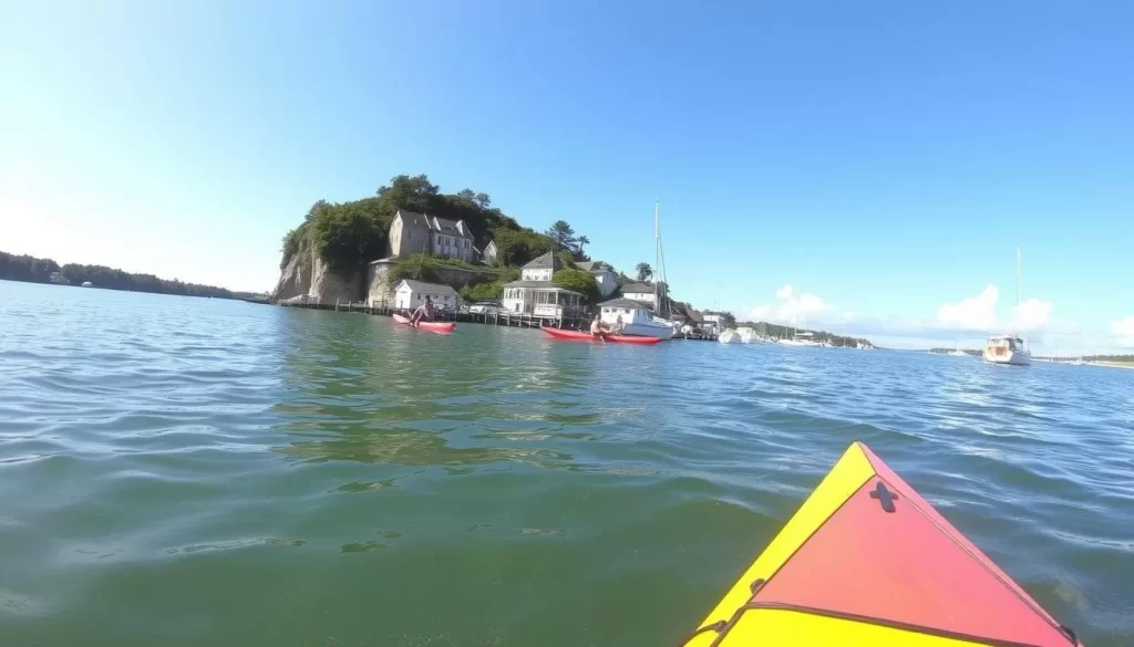 Image of kayaking or paddleboarding in St. Michaels