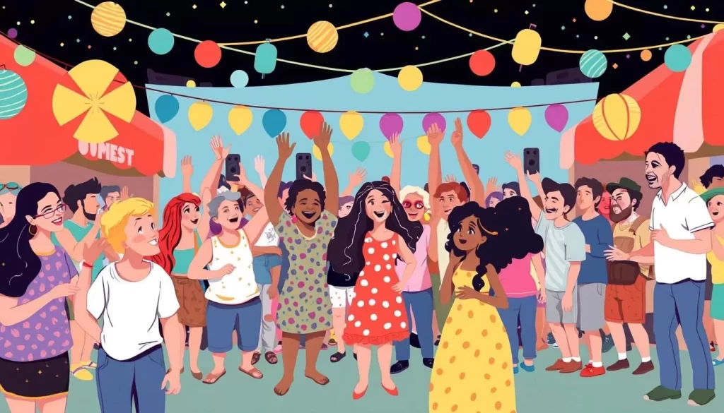 Image of people enjoying a festival in Opelousas