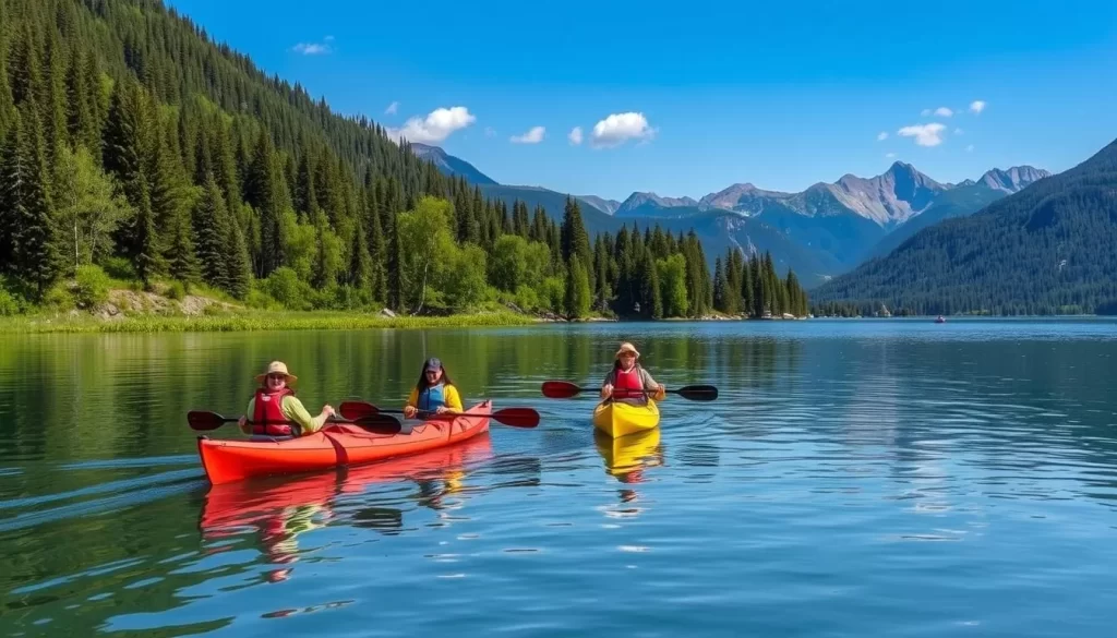 Image of people kayaking on Dauphine Lake