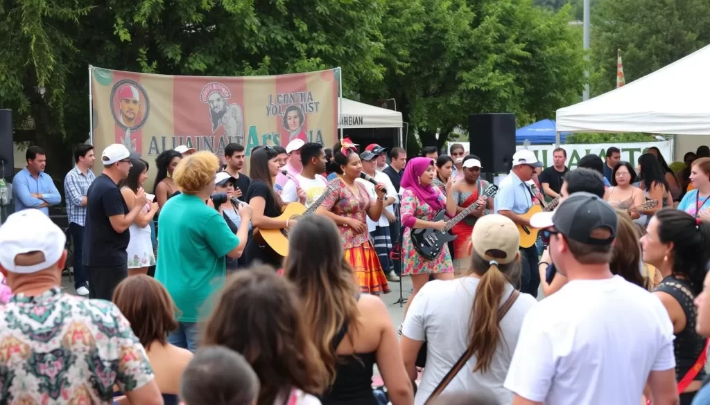 Image of performers at the Alianait Arts Festival