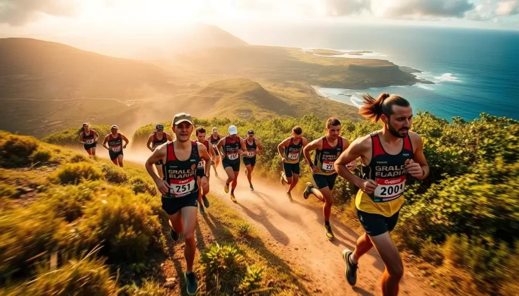 Image of runners participating in the Grand Raid on Reunion Island