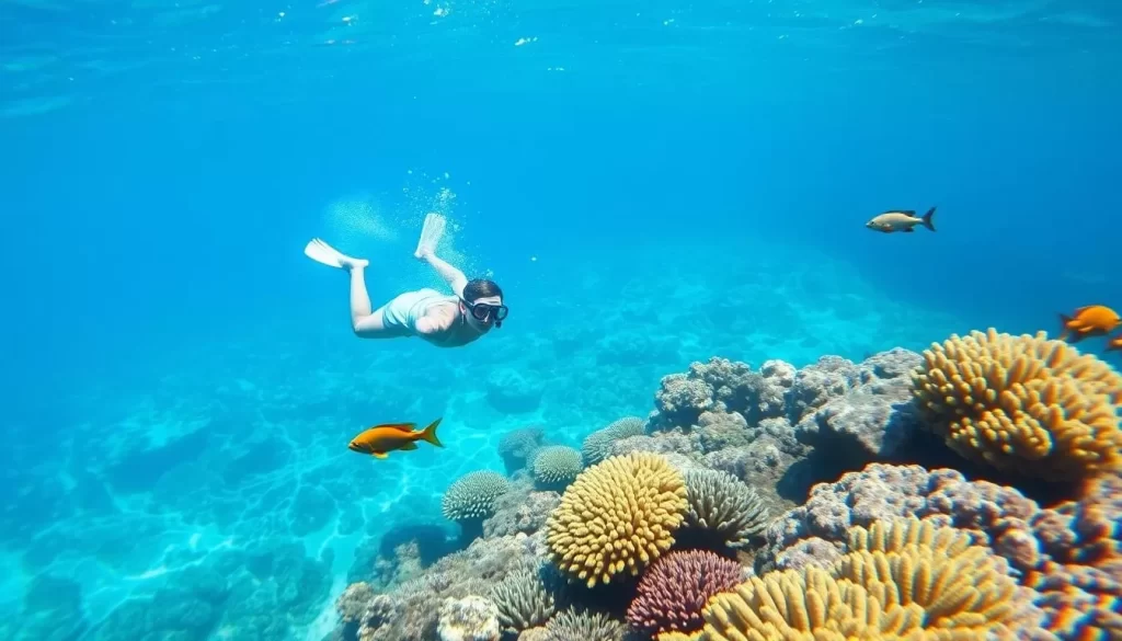Image of snorkeling in Miyako Island's clear waters