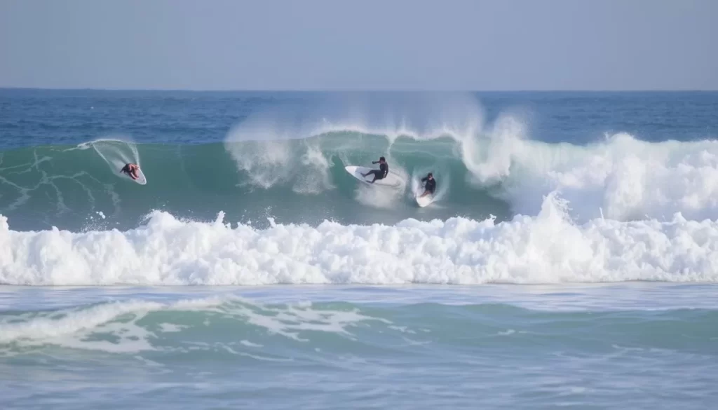Image of surfers riding waves at Playa Venao