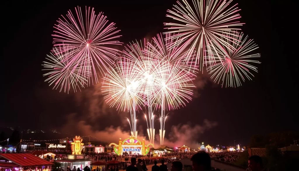 Image of the Ashiya Summer Carnival fireworks