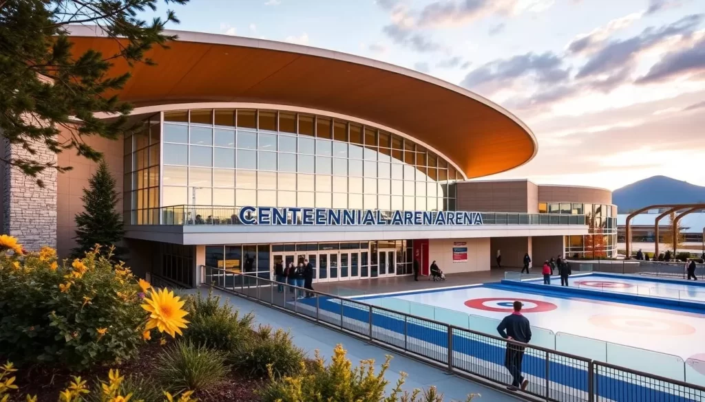 Image of the Centennial Arena and Curling Rink