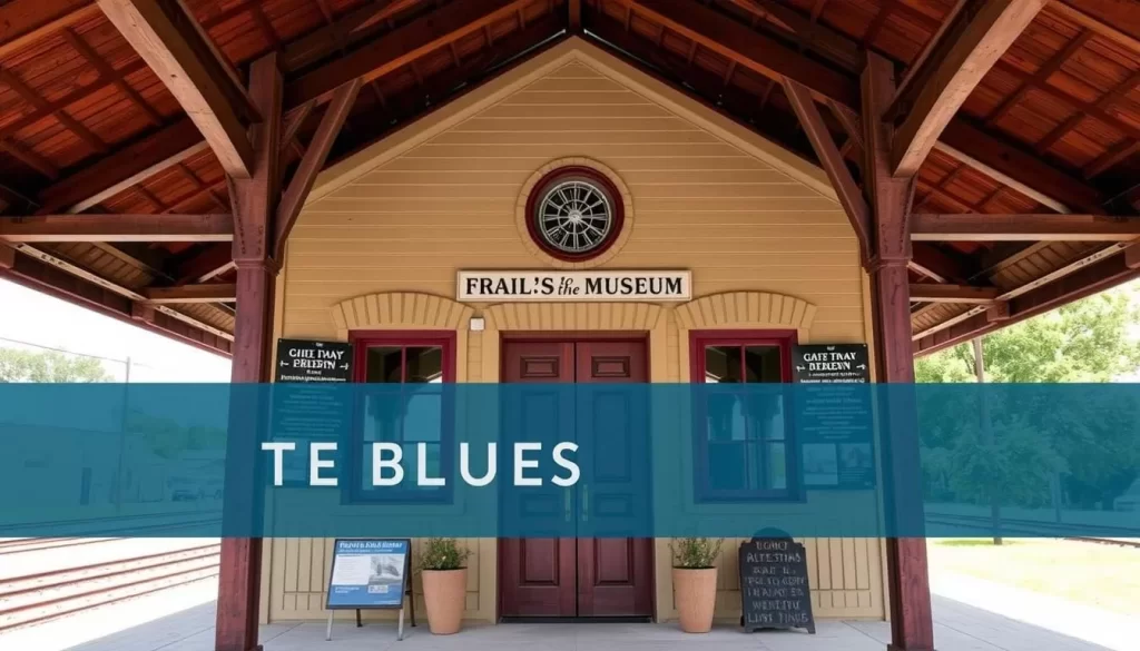 Image of the Gateway to the Blues Museum, an original 1895 train depot now housing a significant stop on the Mississippi Blues Trail.