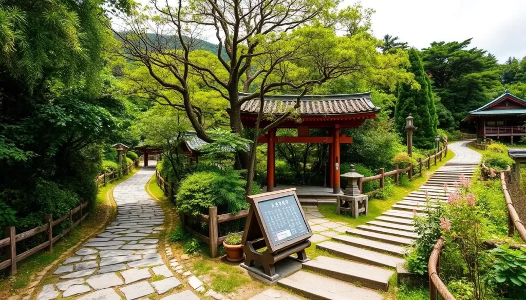 Image of the Iseji route of the Kumano Kodo pilgrimage trails along the eastern coast