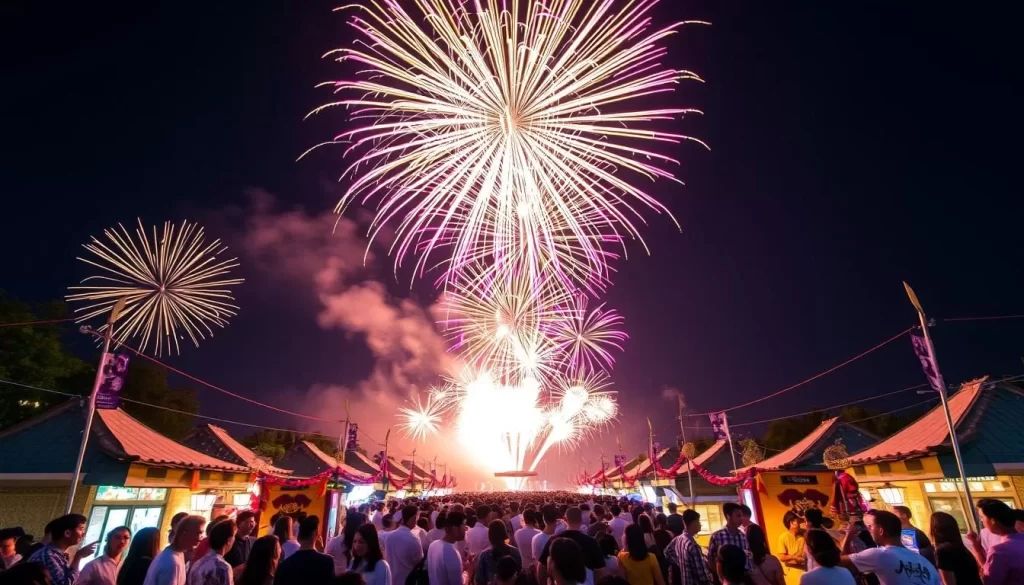 Image of the Kakogawa Festival Fireworks display