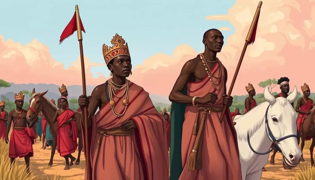 Image of the Litunga (Lozi king) relocating from Lealui to Limulunga