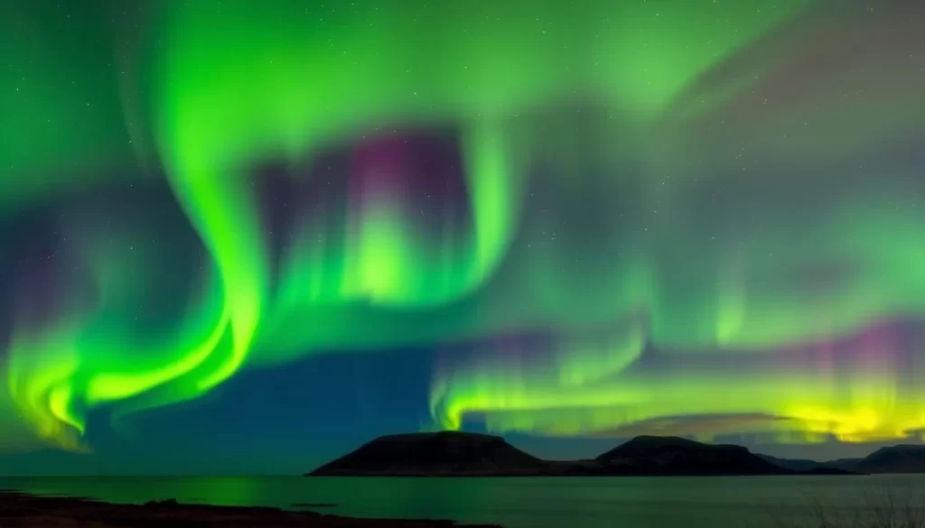 Image of the Northern Lights over Banks Island