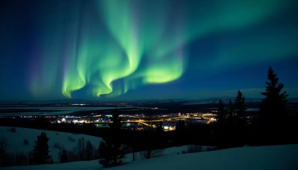 Image of the Northern Lights over Churchill, Manitoba