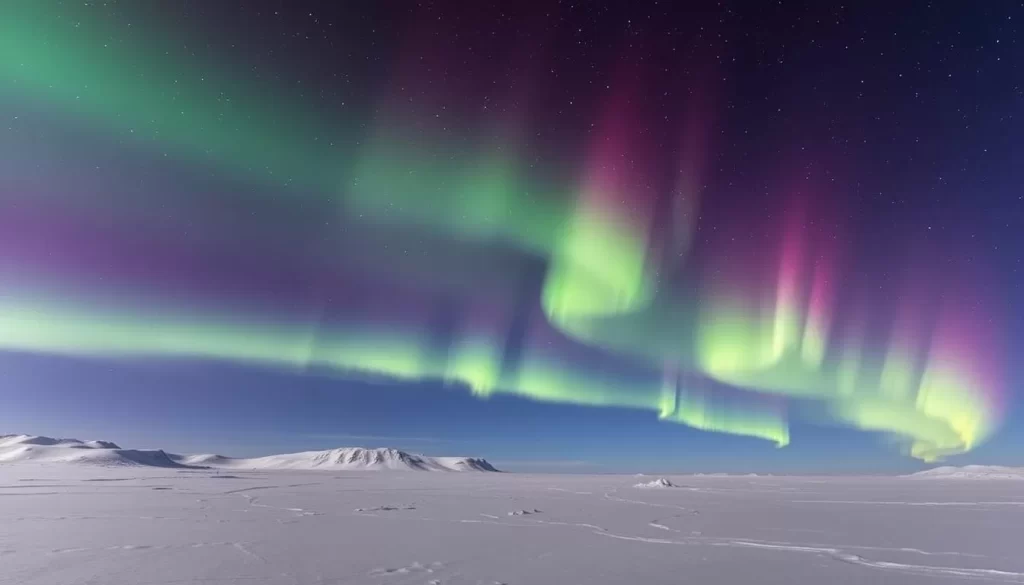 Image of the Northern Lights over Igloolik, Nunavut