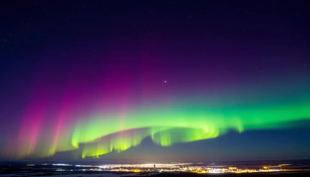 Image of the Northern Lights over Yellowknife