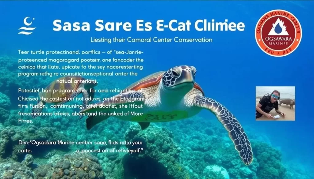 Image of the Ogasawara Marine Center's sea turtle conservation program