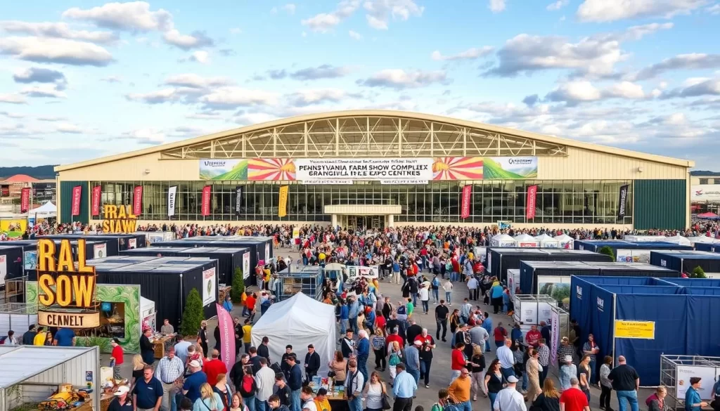 Image of the Pennsylvania Farm Show Complex and Expo Center during an event