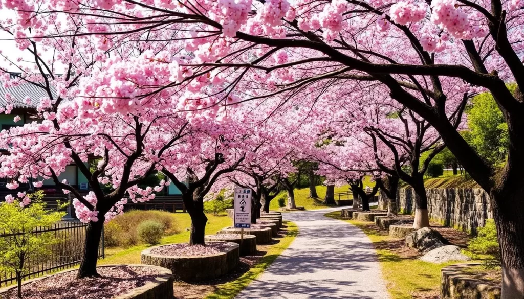 Image of the Philosopher's Path during cherry blossom season