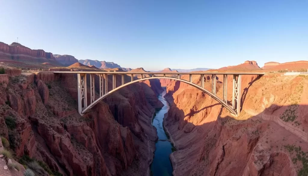 Image of the Rio Grande Gorge Bridge with the gorge below