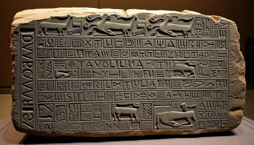 Image of the Rosetta Stone at the British Museum