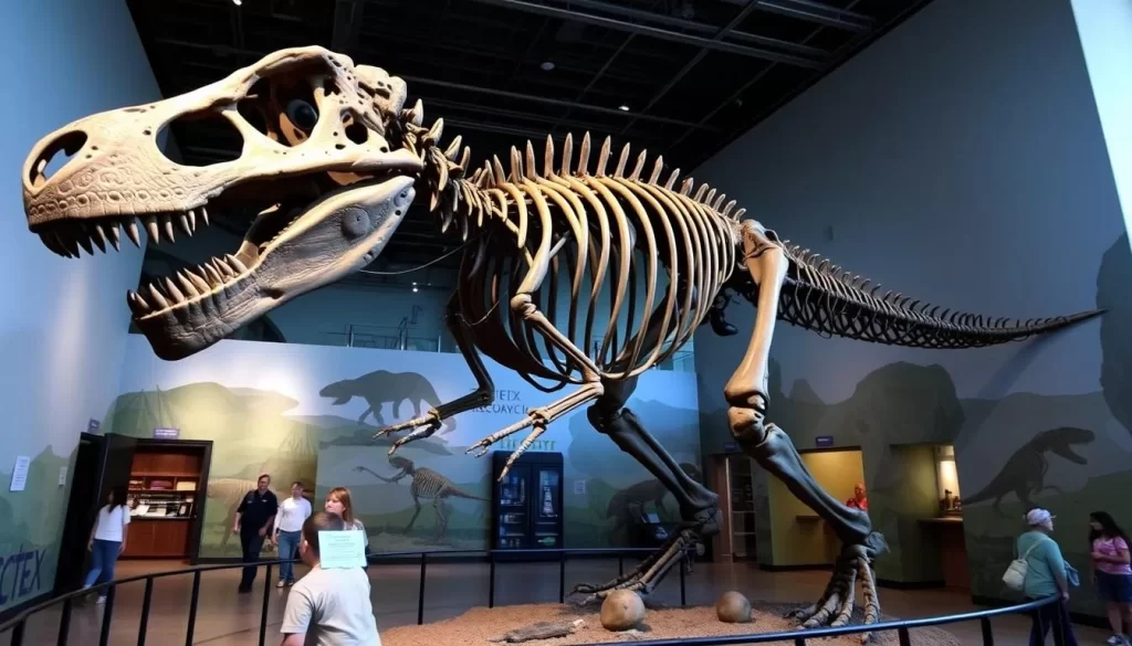 Image of the T-Rex skeleton "Scotty" at the T-Rex Discovery Centre.