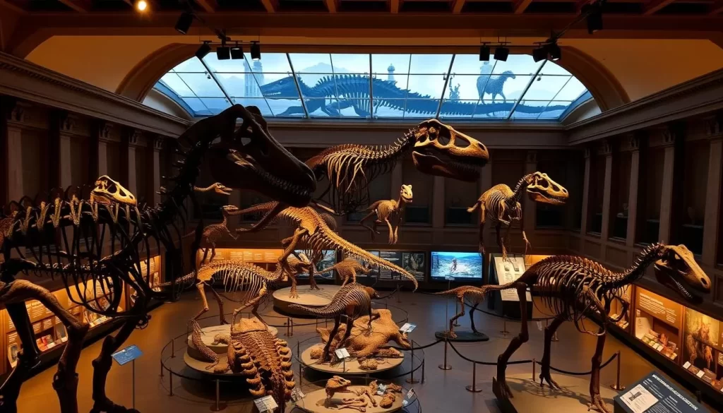 Image of the dinosaur gallery at the Natural History Museum