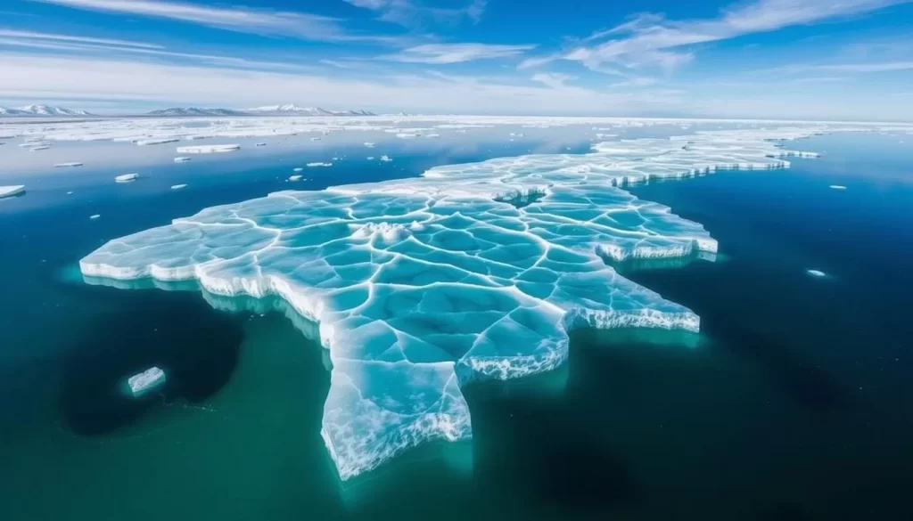 Image of the floe edge near Igloolik, Nunavut