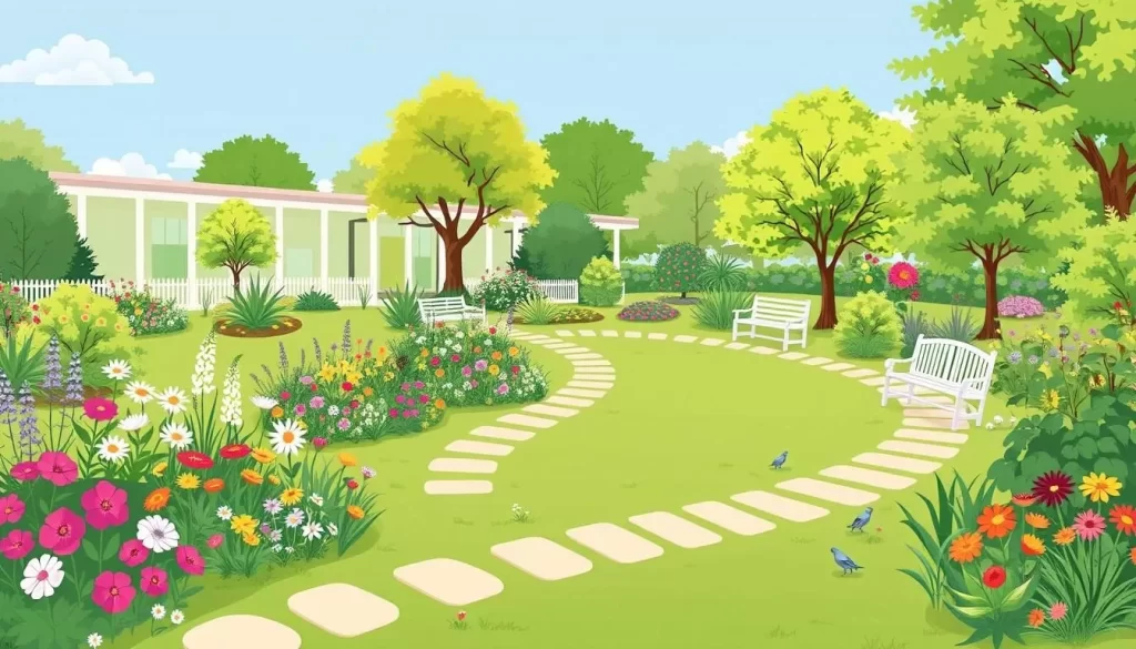 Image of the serene gardens at the International Children's Memorial Place