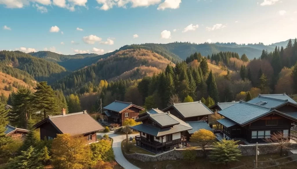 Image of traditional gassho-zukuri houses in Gokayama