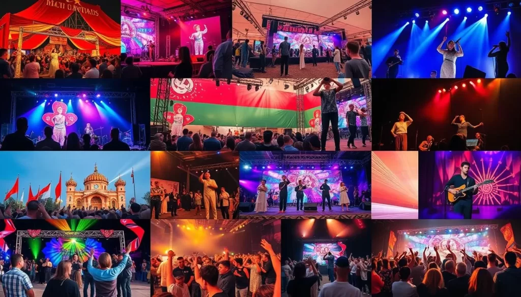 Image of various arts and music festivals in Belarus