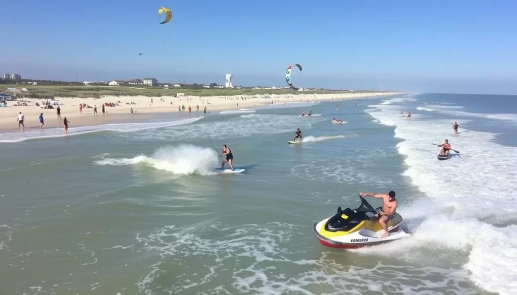Image of various water sports activities at Cape Hatteras National Seashore