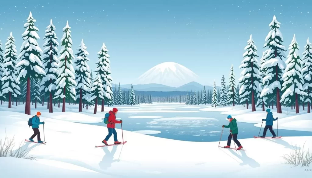 Image of winter activities in Nopiming Provincial Park