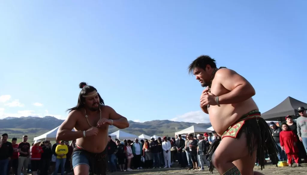 Image of wrestlers at the Kirkpinar Oil Wrestling Festival