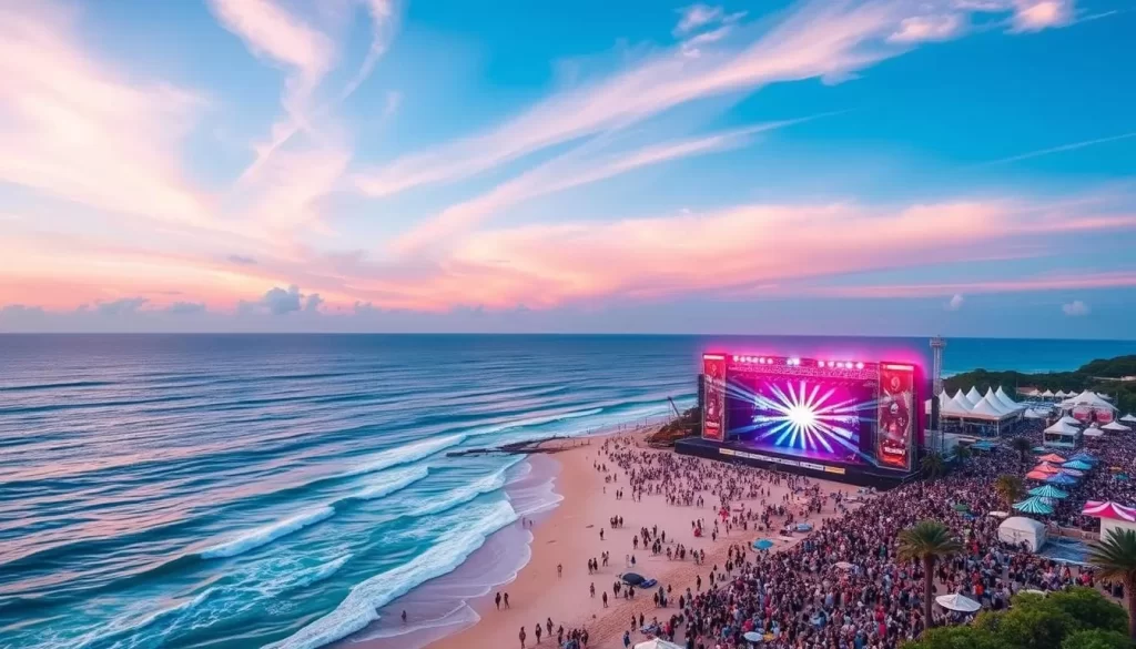 Imagine a musical festival on a stunning beachfront, with the Indian Ocean as your backdrop.
