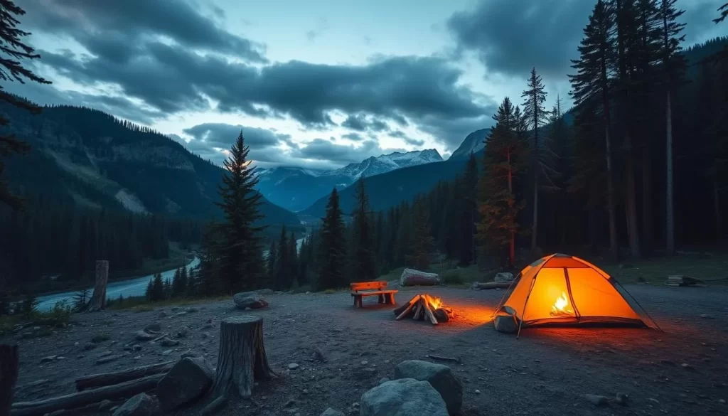 Imagine camping amidst the serene beauty of Pisew Falls Provincial Park.