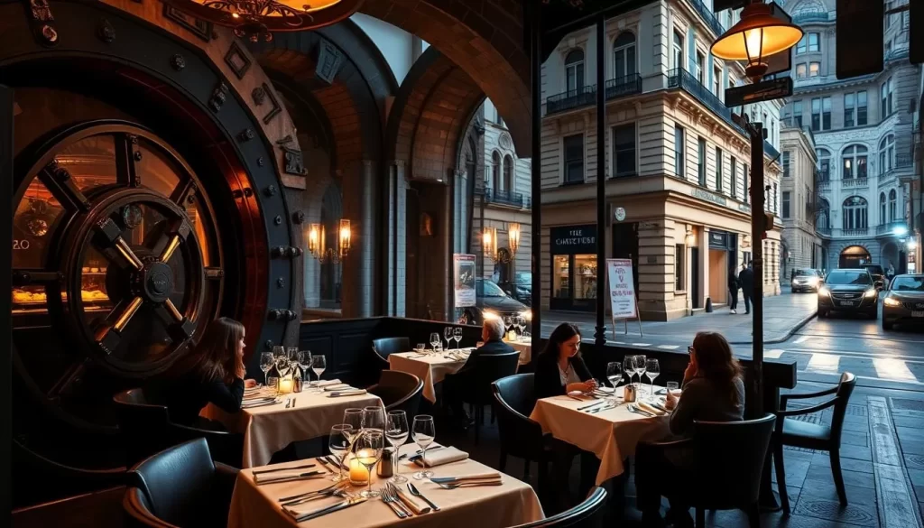 Imagine dining in a former bank vault or enjoying a meal on a temporarily closed street.