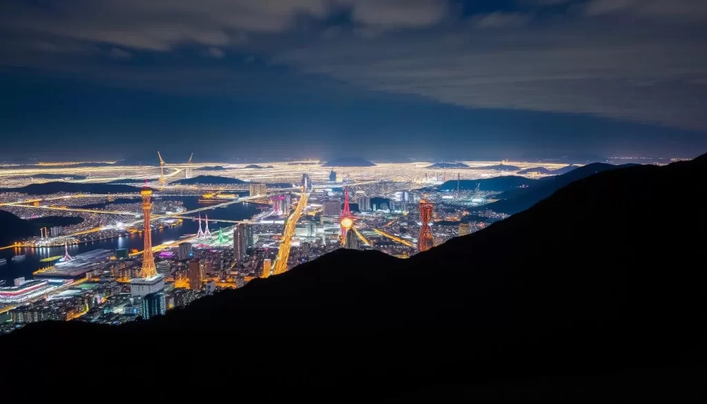 Imagine panoramic views of Hakodate city at night from Mount Hakodate.