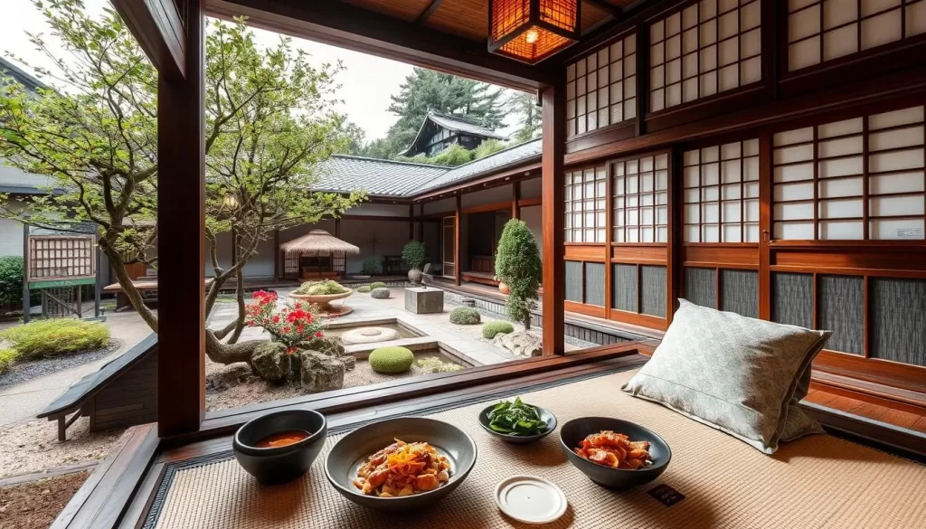 Imagine relaxing in a traditional Japanese ryokan, surrounded by serene gardens and enjoying local cuisine.