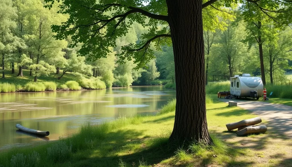 Imagine setting up your campsite along the serene Congdon Creek.