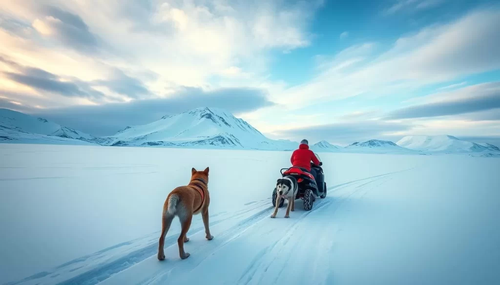 Imagine speeding across the Arctic landscape on a dog sled or snowmobile, the crisp air invigorating your senses.