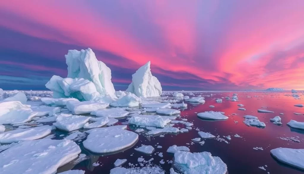 Imagine witnessing the breathtaking floe edge in the Belcher Islands during spring.